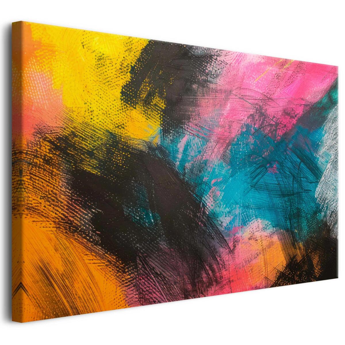 Abstrakcja na ścianę – Nowoczesna dekoracja | Kolorowy Obraz na płótnie do salonu, sypialni, biura 68162