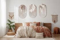 Beżowe Obrazy Boho- Tropikalne Liście | Nowoczesny Tryptyk na ścianę 82377 - miniaturka 6