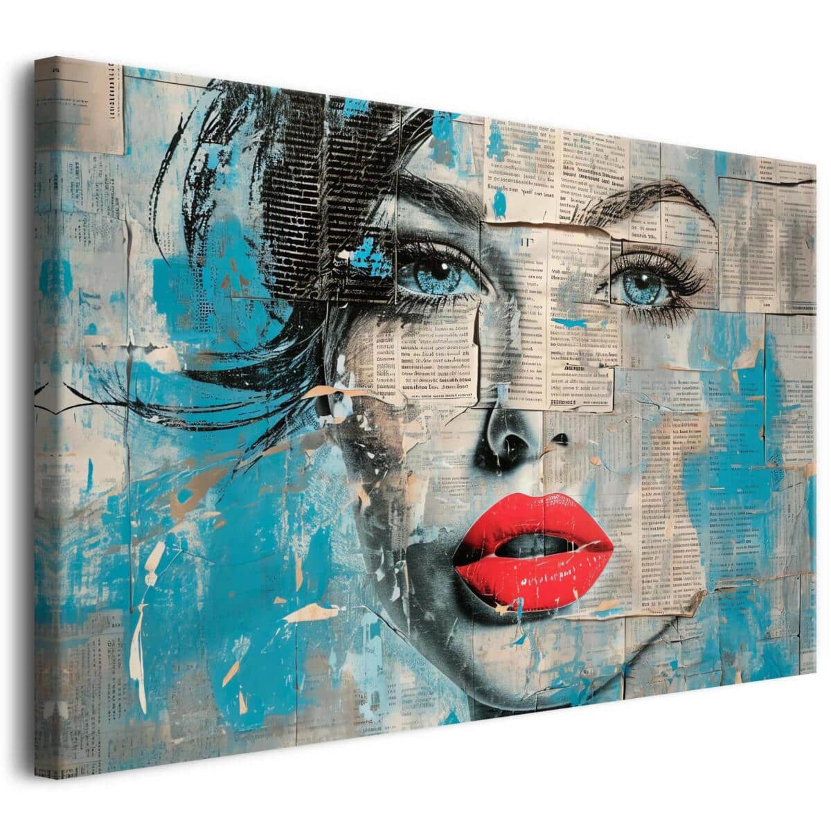 Portret kobiety w stylu street art | Nowoczesna dekoracja ścienna- styl Loftowy, Industrialny | Nowoczesny obraz na ścianę 64699