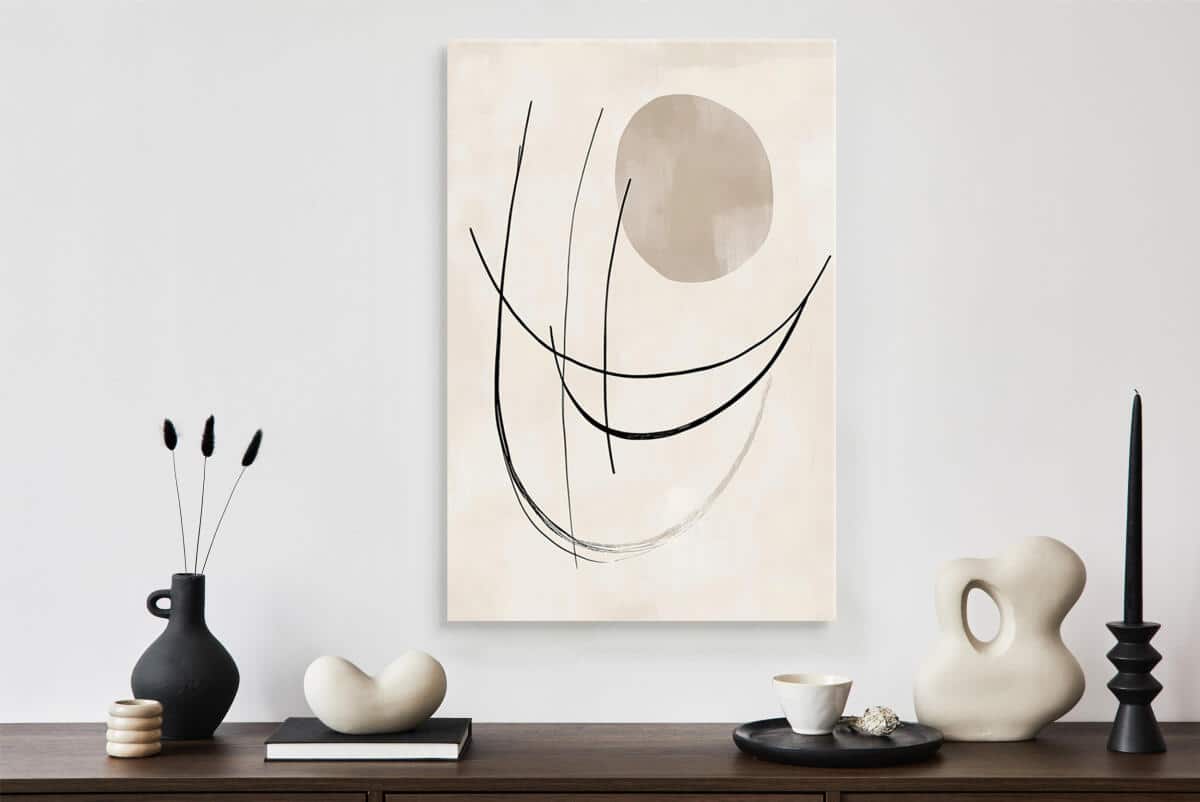 Nowoczesny Obraz Line Art | Minimalistyczna dekoracja ścienna do salonu, sypialni O94243 - zdjęcie 4