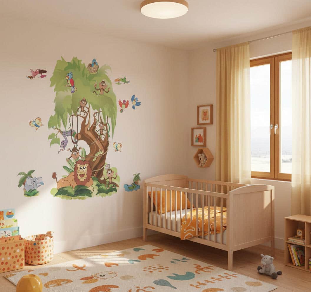 Naklejka ścienna dla dzieci -  dżungla, drzewa, zestaw 34 - zdjęcie 3