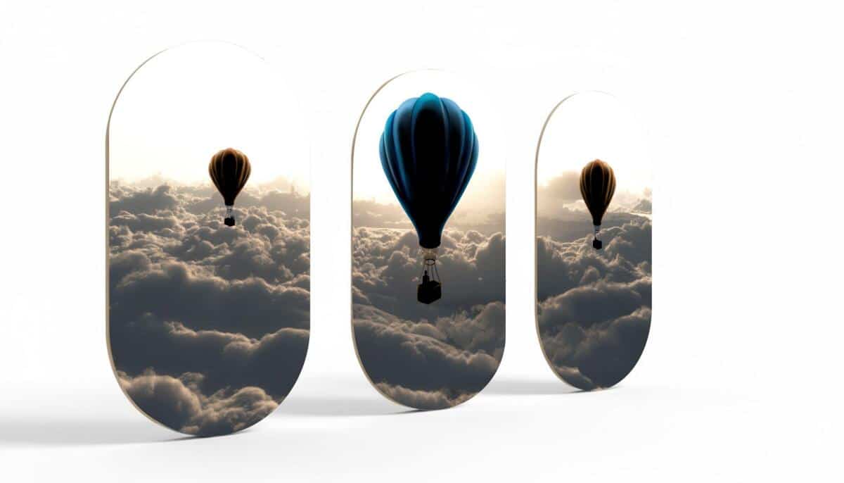 Nowoczesne obrazy na ścianę- Balony w Chmurach | Tryptyk Zachód Słońca 82369 - zdjęcie 8