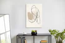 Beżowy Obraz Abstrakcja Line Art | Dekoracja do wnętrz Japandi O94245 - miniaturka 6