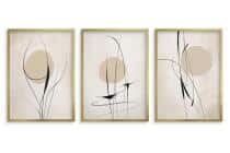 Minimalistyczne Plakaty w stylu Line Art- Beżowa Abstrakcja P94246 - miniaturka 6