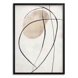 Stylowy Plakat Line Art – Organiczne Kształty i Beże | Nowoczesny Obraz na Ścianę do Biura P94244 - miniaturka 1