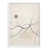 Beżowy Plakat do wnętrz Japandi- Abstrakcyjny Krajobraz Line Art P94249 - miniaturka 5
