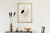 Nowoczesny Plakat Line Art | Modna dekoracja ścienna do salonu, sypialni P94241 - miniaturka 3