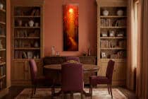 Nastrojowy Obraz w Ciepłych Kolorach – Jesienny Las, Zachód Słońca, Czerwone Liście 94238 - miniaturka 4