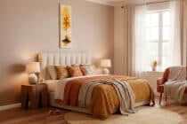 Pionowy Obraz Akwarelowe Drzewo i Złote liście | Dekoracja do jadalni i salonu 94233 - miniaturka 4