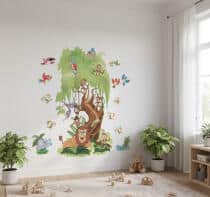 Naklejka ścienna dla dzieci -  dżungla, drzewa, zestaw 34 - miniaturka 1