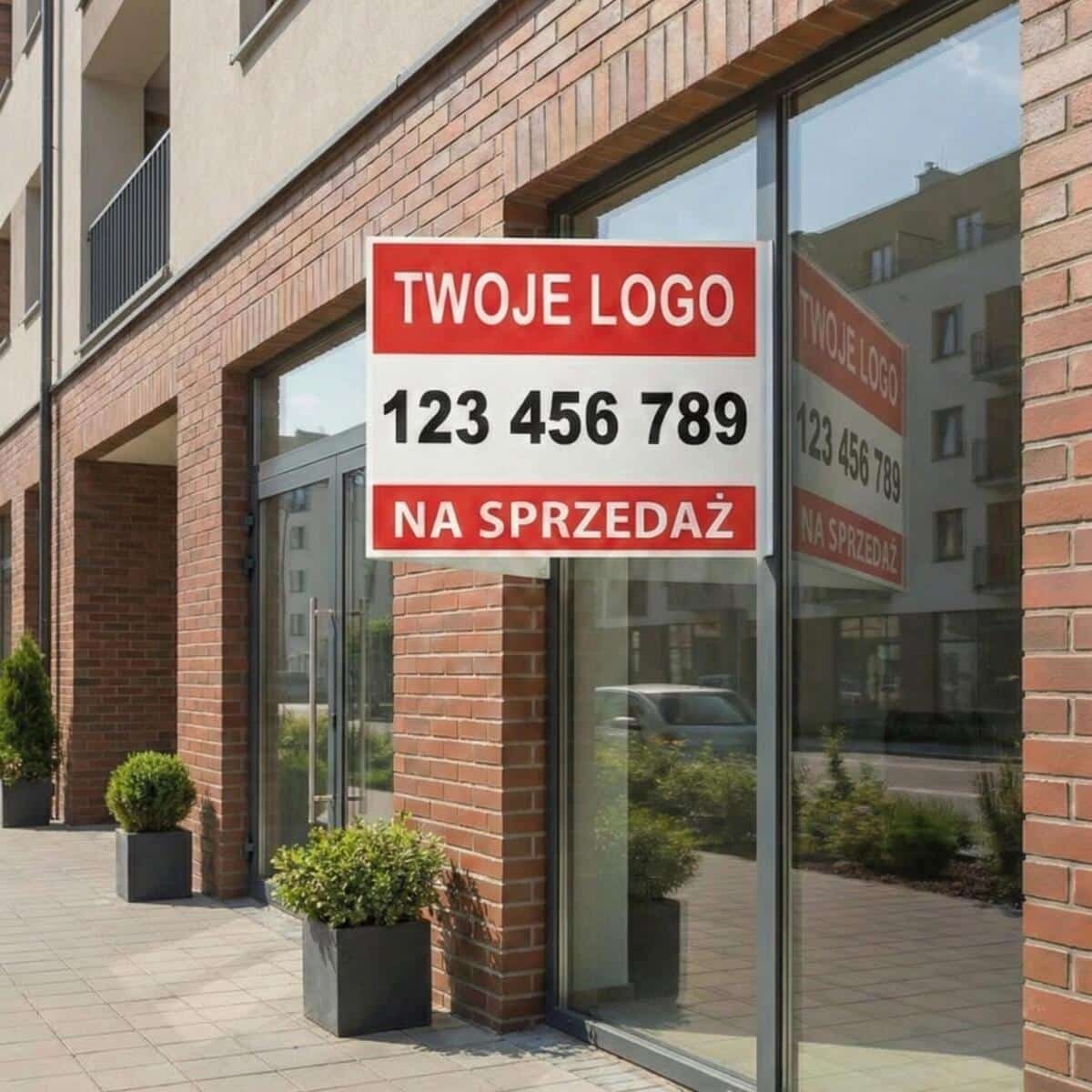 Baner 3D na okno dla biur nieruchomości  „SPRZEDAM” - zdjęcie 2