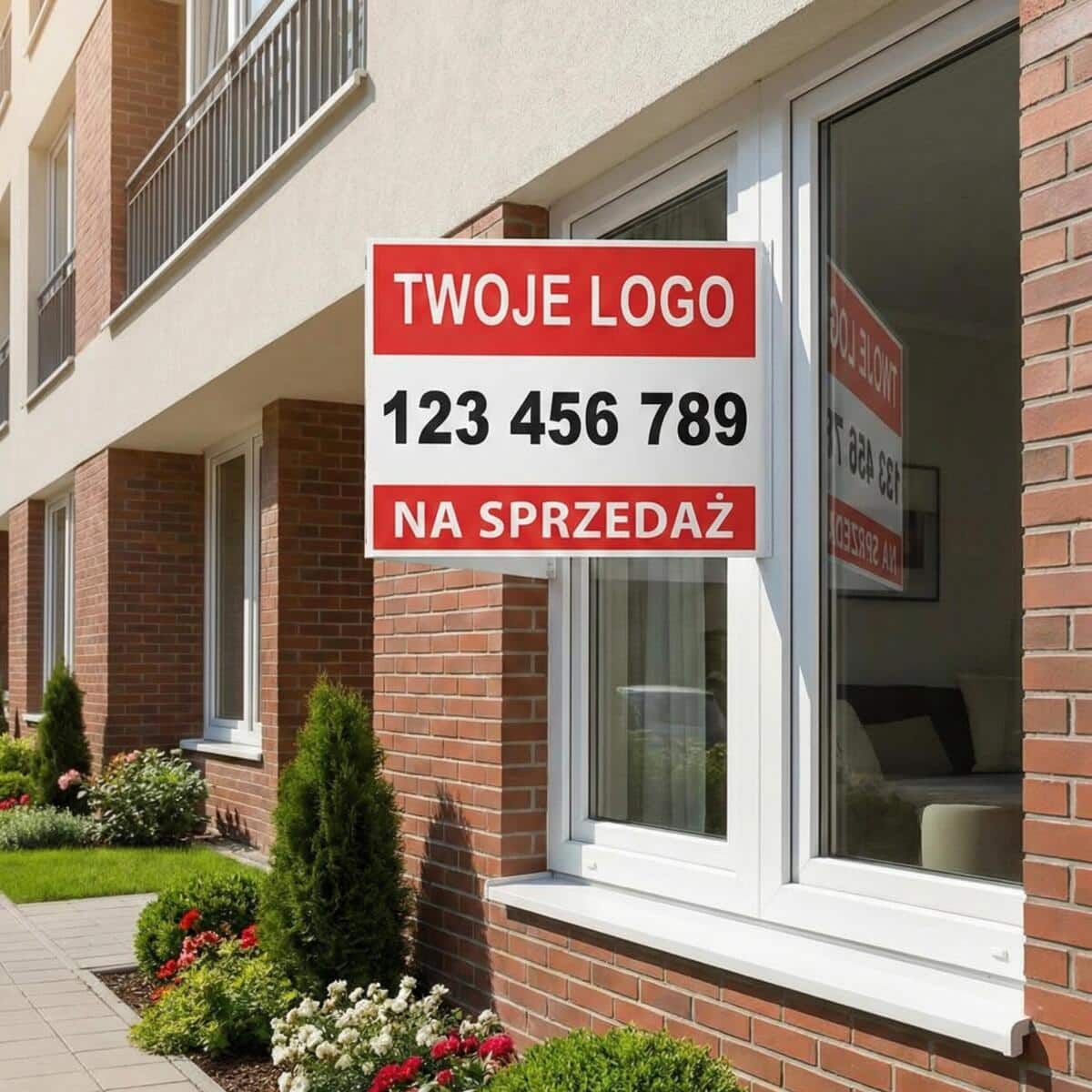 Baner 3D na okno dla biur nieruchomości  „SPRZEDAM” - zdjęcie 4