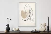 Abstrakcyjna Grafika na Ścianę – Beżowy Minimalizm P94245 - miniaturka 6