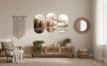 Krajobraz Górski-  Tryptyk Góry, Jezioro, Las | Eleganckie Obrazy Natura w Stylu Skandynawskim 82371 - miniaturka 2