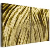 Dekoracyjny Obraz na płótnie- Złoty Liść Bananowca | Nowoczesna sztuka na ścianę do salonu w stylu Glamour 68196 - miniaturka 1