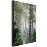 Obraz Leśny Pejzaż na Płótnie | Relaksująca Dekoracja Ścienna | Styl Skandynawski, Minimalistyczny 68185 - miniaturka 1