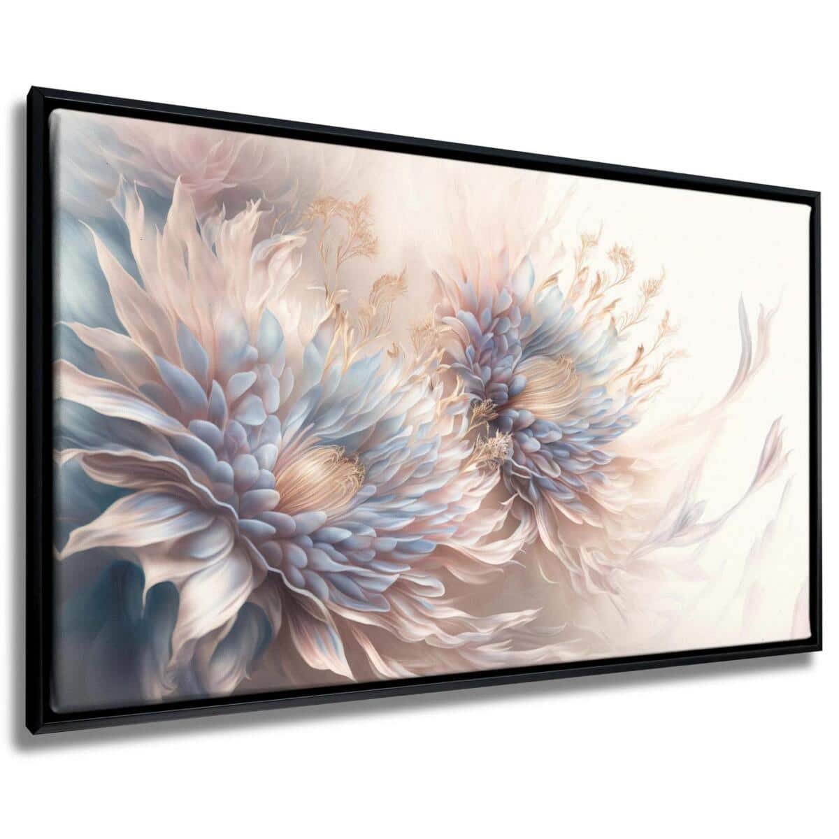 Obraz na ścianę w Ramie American Box | Eleganckie, Pastelowe Kwiaty na płótnie R64622