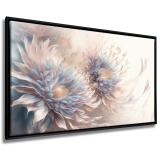 Obraz na ścianę w Ramie American Box | Eleganckie, Pastelowe Kwiaty na płótnie R64622 - miniaturka 1