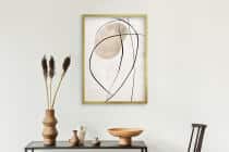 Stylowy Plakat Line Art – Organiczne Kształty i Beże | Nowoczesny Obraz na Ścianę do Biura P94244 - miniaturka 4