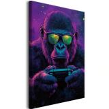 Młodzieżowy Obraz na ścianę- Goryl Gamer | Dekoracja do pokoju gracza, chłopca, nastolatka O94126 - miniaturka 1