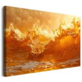 Obraz Złota Fala | Nowoczesny obraz Glamour do salonu w Złocie | Elegancka Dekoracja do salonu 68168 - miniaturka 1