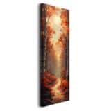 Artystyczny Obraz Jesienny Pejzaż- Leśna Ścieżka i Brzozy | Nastrojowy Krajobraz Natura 94239 - miniaturka 1