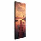 Obraz na Płótnie – Jezioro o Zachodzie Słońca, Krajobraz Tropikalny 94236 - miniaturka 1