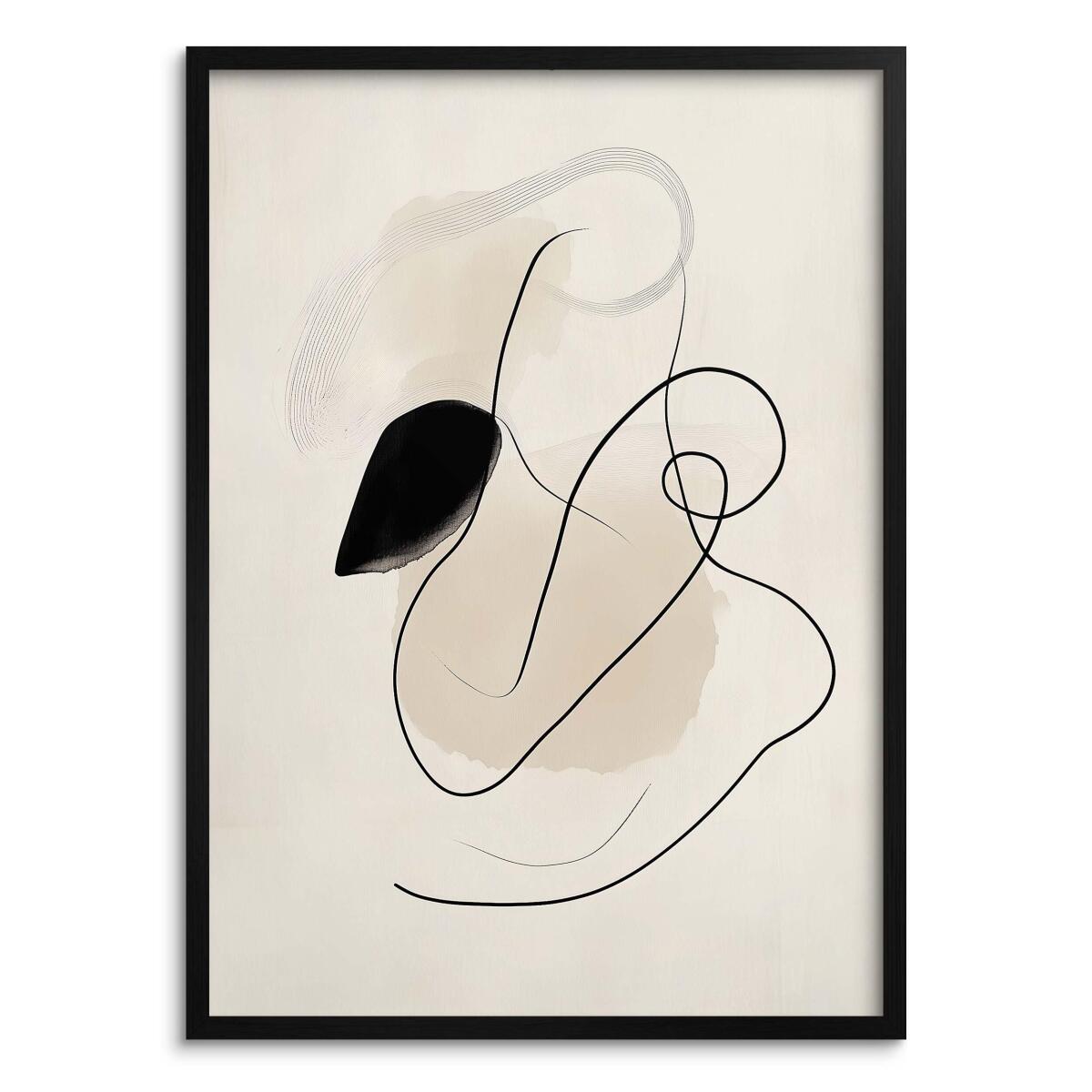 Nowoczesny Plakat Line Art | Modna dekoracja ścienna do salonu, sypialni P94241 - zdjęcie 1