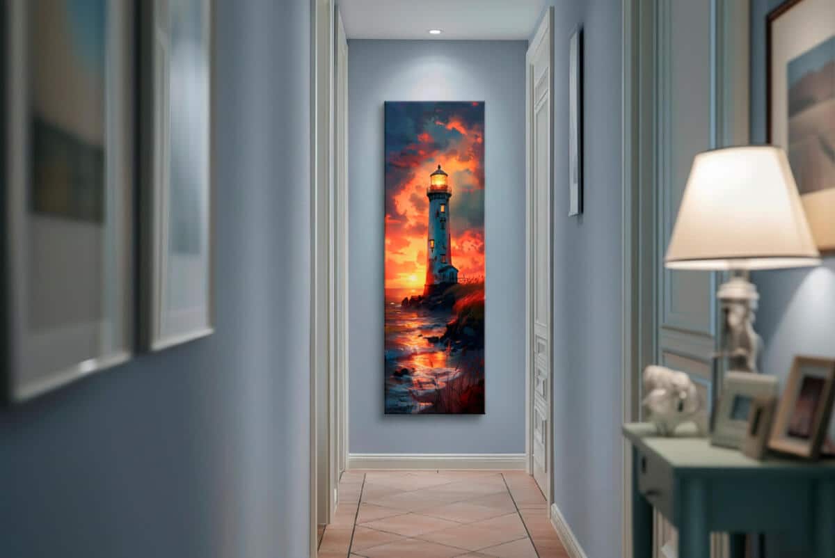 Obraz na płótnie – Latarnia Morska | Klimatyczny Zachód Słońca nad morzem 94231 - zdjęcie 5