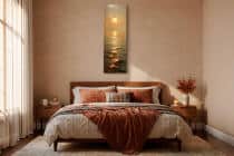 Nowoczesny Obraz do salonu- Zachód Słońca nad Morzem | Złoty Pejzaż Morski 94237 - miniaturka 4