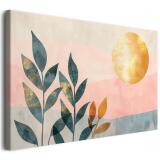 Nowoczesna Sztuka na Płótnie – Abstrakcyjny Obraz z Motywem Natury i Złotymi Detalami | Stylowy Dodatek do Wnętrza 68192 - miniaturka 1