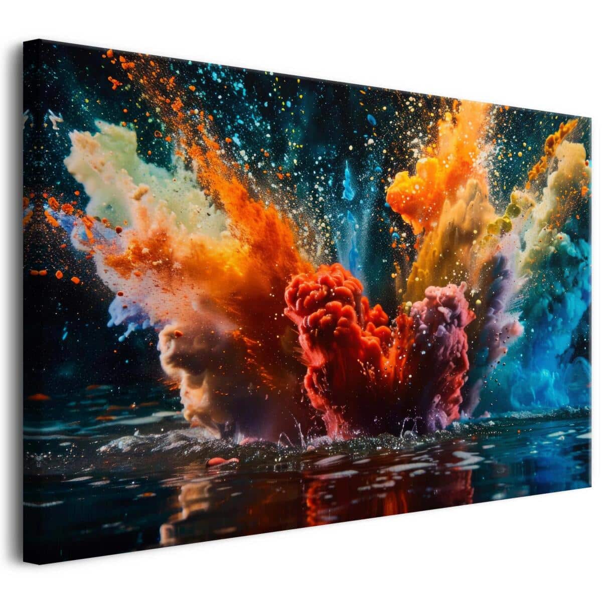 Abstrakcyjny Obraz na Płótnie – Dynamiczna Eksplozja barw | Kolorowy obraz na ścianę, Nowoczesna dekoracja do salonu 68163