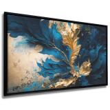 Obraz na ścianę w Ramie American Box | Złoto i kobalt w stylu Glamour | Nowoczesna dekoracja R64657 - miniaturka 1