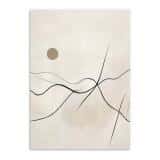 Beżowy Plakat do wnętrz Japandi- Abstrakcyjny Krajobraz Line Art P94249 - miniaturka 7