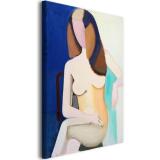 Reprodukcja obrazu &amp;amp;amp;amp;amp;amp;quot;Seated Female Nude&amp;amp;amp;amp;amp;amp;quot; Vilhelma Lundstrøma - Abstrakcyjny Akt Kobiecy na Płótnie - miniaturka 1