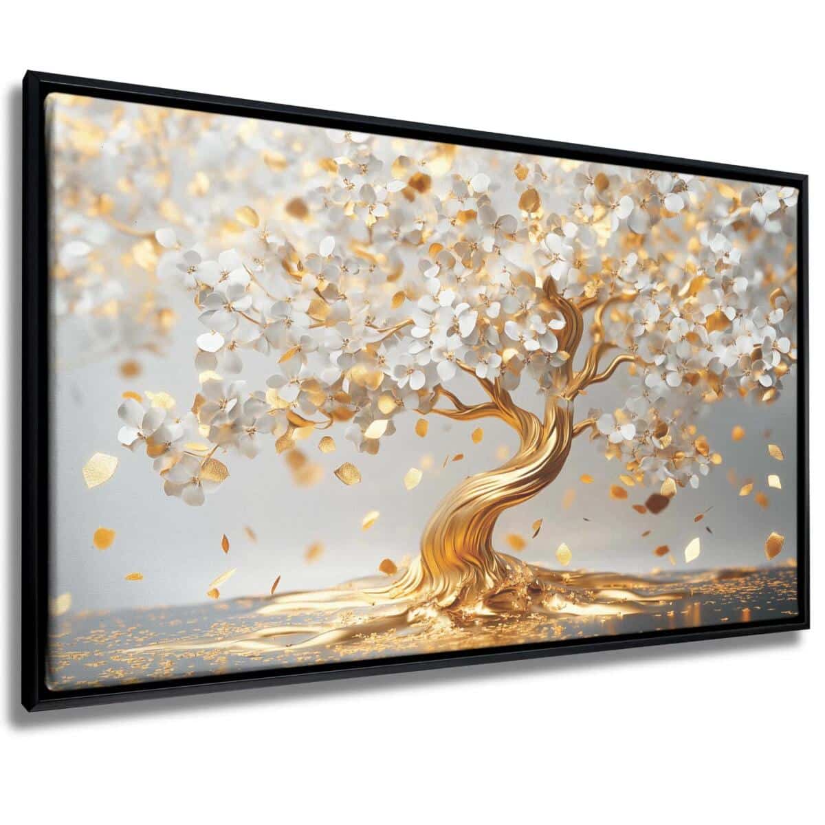 Obraz na płótnie w Ramie American Box | Złote Drzewko szczęścia- luksusowa dekoracja ściany R20911
