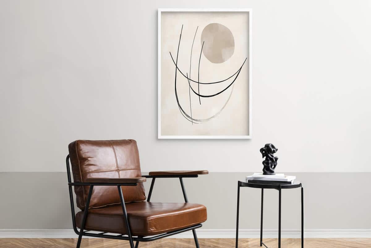 Stylowy Plakat Artystyczny - Abstrakcyjne Linie | Obraz Line Art P94243 - zdjęcie 6