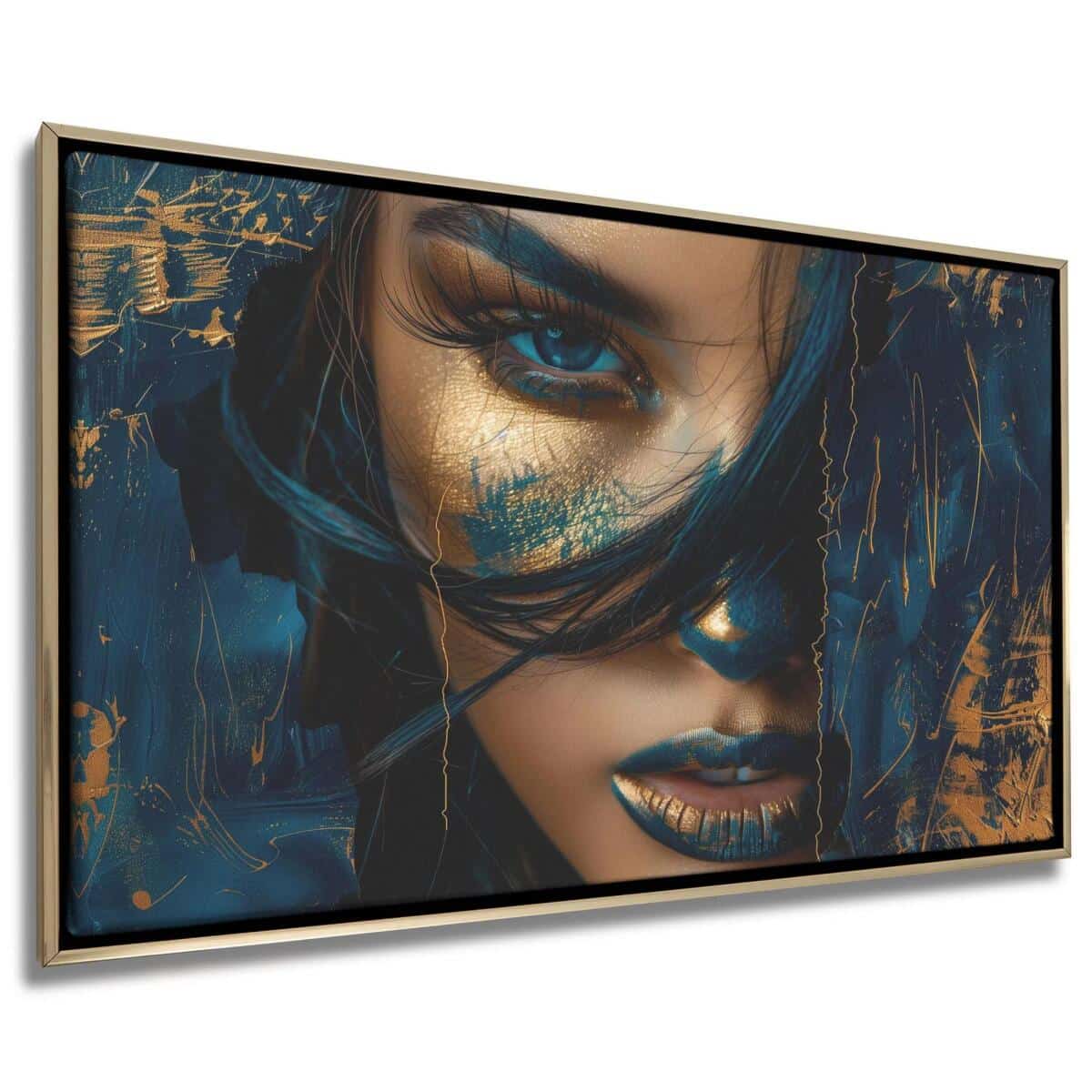 Obraz na ścianę w Ramie American Box | Elegancki Portret Kobiety | Dekoracja do salonu Glamour R73080