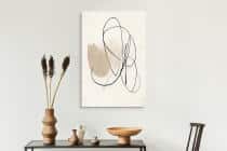 Beżowy Obraz Abstrakcja Line Art | Dekoracja do wnętrz Japandi O94245 - miniaturka 7