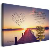 Wyjątkowy prezent na Dzień Babci i Dziadka- Obraz na płótnie Drogowskaz | Obraz na ścianę dla Dziadków z imionami wnuków 20933 - miniaturka 1