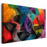 Nowoczesny obraz na płótnie- Kolorowa abstrakcja | Dekoracja wnętrz w stylu modern z abstrakcyjnym wzorem 68161 - miniaturka 1