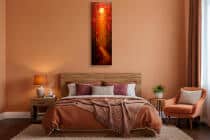 Nastrojowy Obraz w Ciepłych Kolorach – Jesienny Las, Zachód Słońca, Czerwone Liście 94238 - miniaturka 6