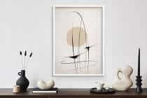 Minimalistyczny Plakat Abstrakcja- Linie i Koło | Geometryczna Dekoracja Ścienna do Salonu, Biura P94240 - miniaturka 4