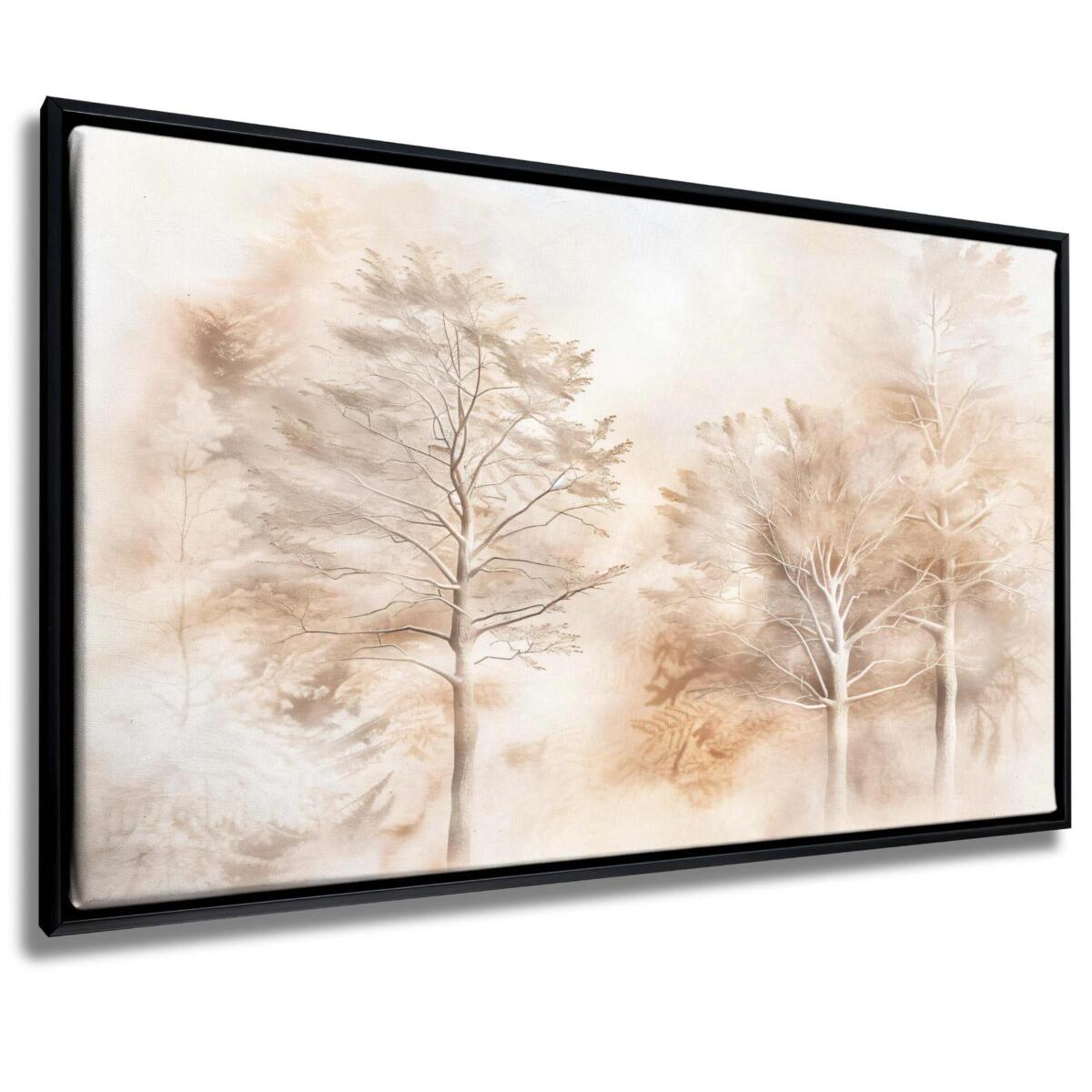 Obraz w Ramie American Box - Beżowy Las | Subtelna dekoracja ściany R20832