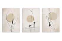 Minimalistyczne Plakaty w stylu Line Art- Beżowa Abstrakcja P94246 - miniaturka 9