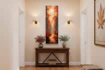 Artystyczny Obraz Jesienny Pejzaż- Leśna Ścieżka i Brzozy | Nastrojowy Krajobraz Natura 94239 - miniaturka 5