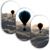Nowoczesne obrazy na ścianę- Balony w Chmurach | Tryptyk Zachód Słońca 82369 - miniaturka 1