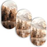 Krajobraz Górski-  Tryptyk Góry, Jezioro, Las | Eleganckie Obrazy Natura w Stylu Skandynawskim 82371 - miniaturka 1