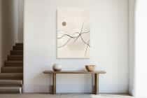 Elegancki Obraz Ecru do Nowoczesnego wnętrza | Minimalistyczna abstrakcja na płótnie O94249 - miniaturka 3