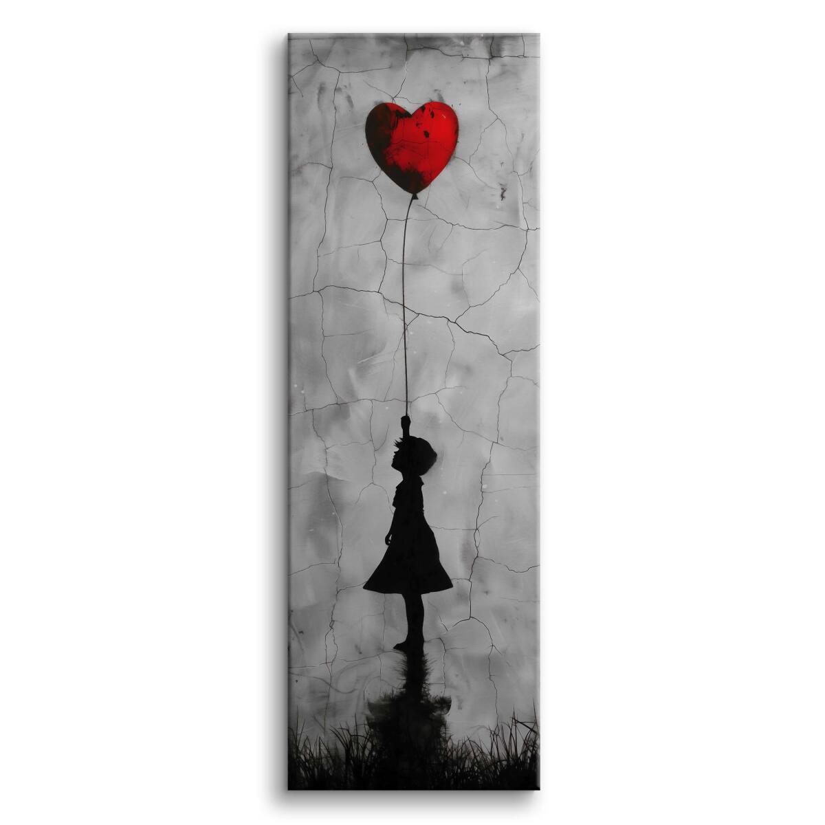 Artystyczny Obraz na płótnie– Dziewczynka z Czerwonym Balonem w Stylu Banksy 94227 - zdjęcie 2